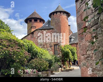 Collonges-la-Rouge, Dordogne, Frankreich Stockfoto