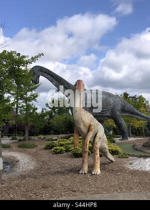 Dinosaurier-Freizeitpark in Niagara Falls, Kanada. Stockfoto