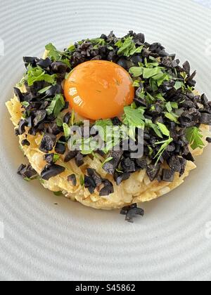 Bacalhau à Brás portugiesischer Stil Stockfoto