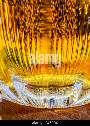 Nahaufnahme eines Glases Budvar Lager Stockfoto