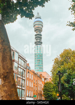 Eine Aussicht vom BT Tower in London, Großbritannien Stockfoto
