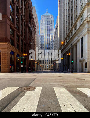 Chicago Leere Street Stockfoto