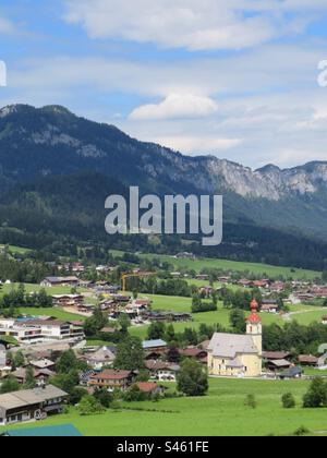 Ich gehe, Wilden Kaiser! Österreich! Stockfoto