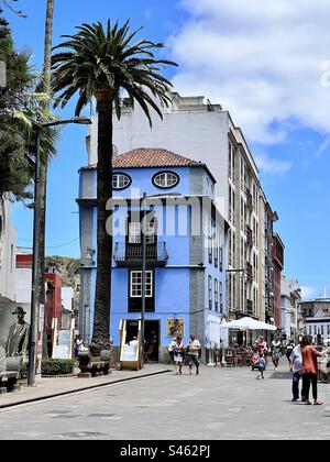 Blaues Haus in Spanien Stockfoto