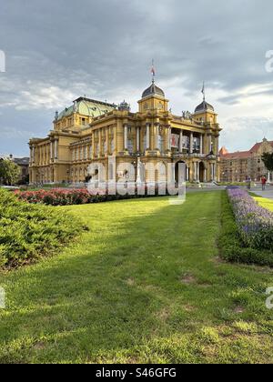 Kroatisches Nationaltheater in Zagreb Stockfoto