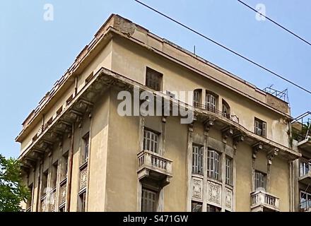 Die Wohnung im 7. Stock des Kinderheims von Maria Callas (1923-77) auf der Terrasse in Athen, Griechenland. Für die Finanzierung des Projekts war Schwester Jackies langjährige Verlobte aus der wohlhabenden Reederei Embiricos verantwortlich. Stockfoto