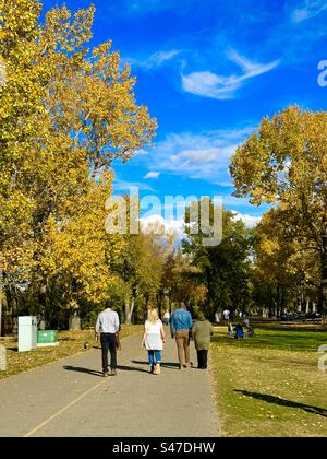 Herbst in Alberta, Bowness Park, Calgary, Alberta, Stadt Calgary, Jahreszeiten, Herbst Stockfoto