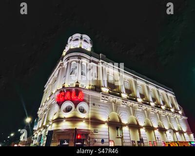 Scala ist ein ehemaliger Nachtclub und Veranstaltungsort für Live-Musik in der Pentonville Road, London, in der Nähe des Bahnhofs King's Cross. Originalarchitekt H. Courtenay Constantine verantwortliche Theater Stockfoto