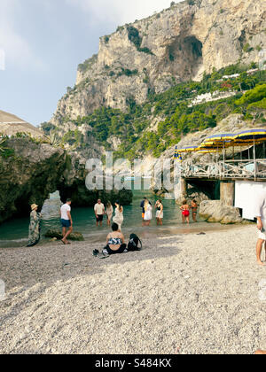 Marina Piccola, Capri, Italien Stockfoto