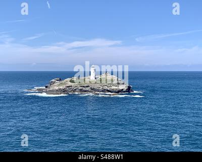 Godrevy Leuchtturm, Cornwall Stockfoto