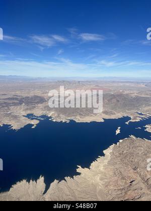Aus der Vogelperspektive auf Lake Mead Las Vegas, Nevada Stockfoto