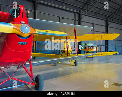 DH82 Tiger Moth Flugzeug im Hunter Warbirds Luftfahrtmuseum in Scone, New South Wales, Australien Stockfoto