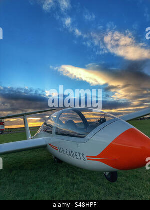 Viking T1 Royal Air Force Kadettensegler bei RAF Topcliffe North Yorkshire Stockfoto