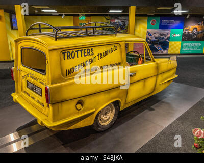 Model of Tratter unabhängige Händler Reliant Robin, wie in „Only Fools and Horses“ gezeigt Stockfoto