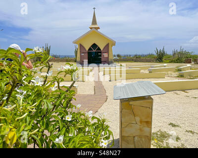 Alto Vista Römisch-Katholische Kapelle, Aruba, Niederländische Antillen. Karibik. Ursprünglich 1750 als erste römisch-katholische Kirche auf der Insel erbaut und 1953 restauriert Stockfoto