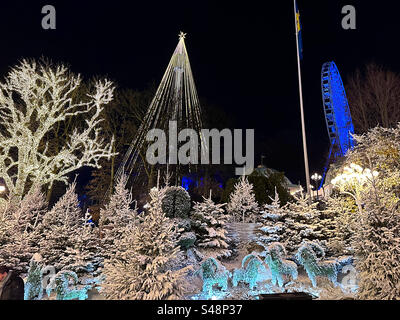 Liseberg Freizeitpark, Göteborg, Schweden zu Weihnachten Stockfoto