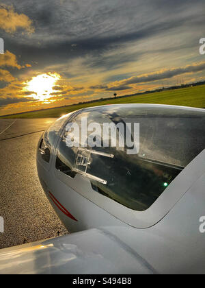 Royal Air Force Air Cadet Viking Segelflugzeug bei RAF Topcliffe North Yorkshire Stockfoto