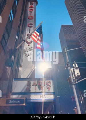 Radio City Music Hall in New York City Stockfoto
