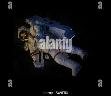 Astronautenmodell in einer Ausstellung im Kennedy Space Center Stockfoto