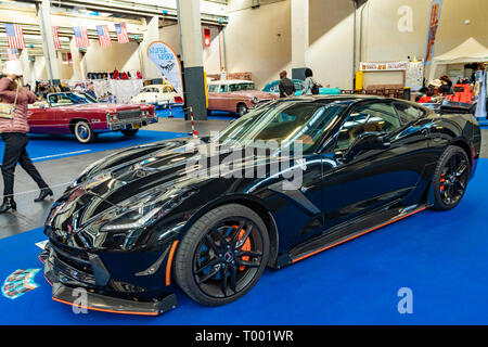 Piemont, Turin, Italien. 15. März, 2019. Lingotto Messe in Piemont. Festival von Amerika. Auto Corvette Credit: Wirklich Easy Star/Alamy leben Nachrichten Stockfoto