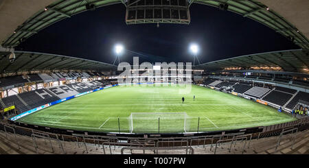 ALMELO, Heracles Almelo - Vitesse, 16-03-2019 Fußball, niederländischen Eredivisie Saison 2018 - 2019, Polman Stadion, Überblick über das Stadion Stockfoto