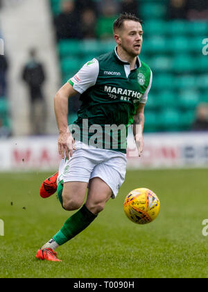 Ostern Road, Edinburgh, Großbritannien. 16 Mär, 2019. Ladbrokes Premiership Fußball, Hibernian gegen Motherwell; Marc McNulty von Hibernian Credit: Aktion plus Sport/Alamy leben Nachrichten Stockfoto