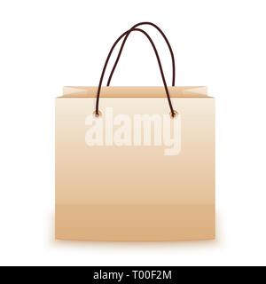 Paper bag auf weißem Hintergrund Vektor Stock Vektor