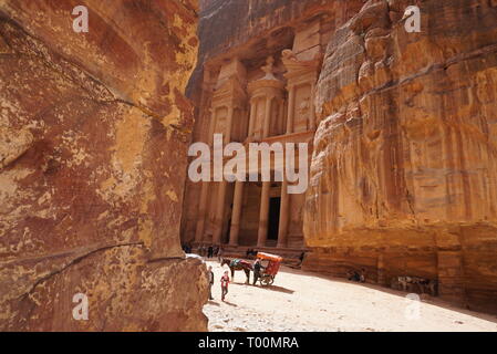 Petra Sightseeing in Wadi Rum Jordanien Stockfoto