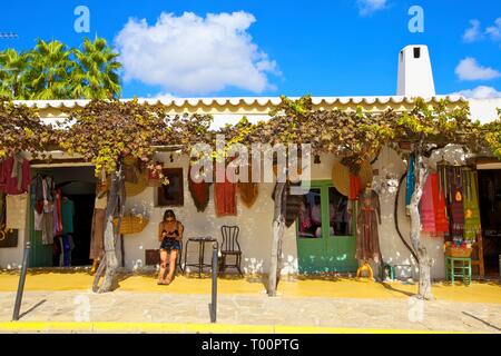 Shop, Santa Gertrudis de Fruitera, Ibiza, Balearen, Spanien Stockfoto