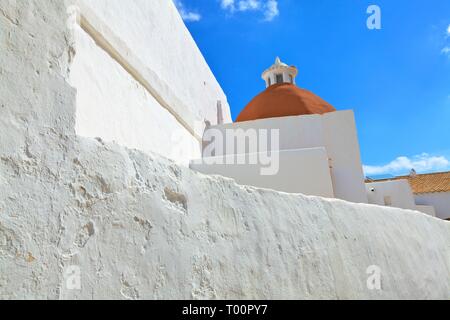 Kirche von Santa Eularia, Santa Eulària des Riu, Ibiza, Balearen, Spanien Stockfoto