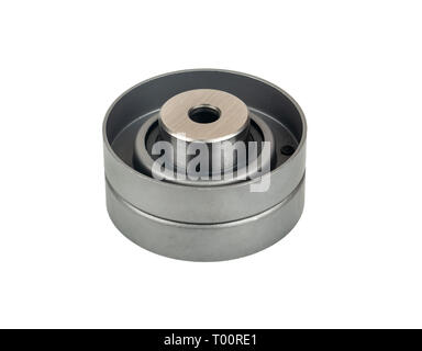 Metall Auto generator Bandrolle auf weißem Hintergrund Stockfoto