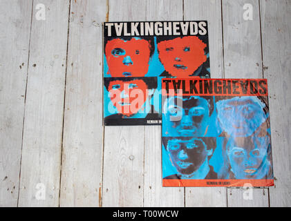 Talking Heads' 1980 Studio Album bleiben in Licht Stockfoto