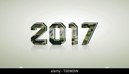 Camouflage Charakter, detaillierte vector Fonts Stock Vektor