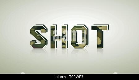 Camouflage Charakter, detaillierte vector Fonts Stock Vektor