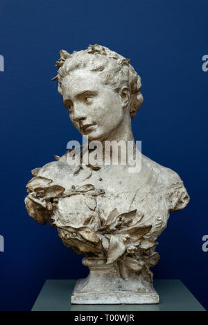 Kopenhagen. Dänemark. Portraitbüste von Amélie de Montfort (1847-1908), die 1869 von Jean Baptiste Carpeaux (1827-1875). Ny Carlsberg Glyptotek. Stockfoto