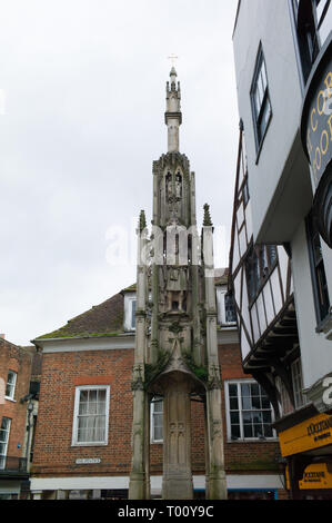 Die Butter Kreuz, Stadt Winchester, Hampshire, England Stockfoto