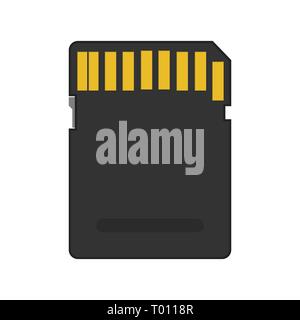 Speicherkarte für elektronische Geräte, einfache Design, flaches Bild Stock Vektor