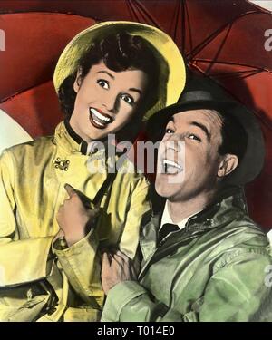 DEBBIE REYNOLDS, gene kelly, SINGIN' IN THE RAIN, 1952 Stockfoto