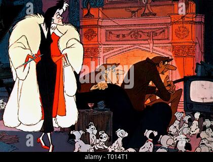 CRUELLA DE VIL, Jasper, Horaz, HUNDERT UND EINS DALMATINER, 1961 Stockfoto