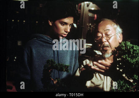 RALPH MACCHIO und Pat Morita, Karate Kid, 1984 Stockfoto