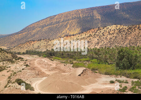 Oase Paradies Tal in den Bergen von Agadir, Marokko. Stockfoto