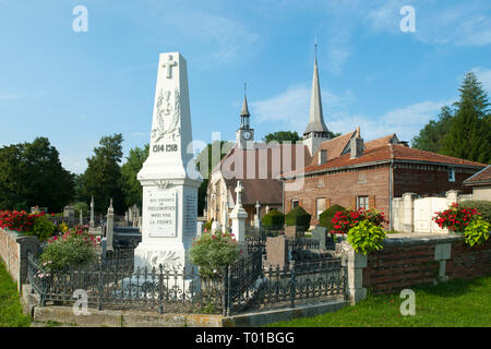 Frankreich, Languedoc-Roussillon, Aude, Puellemontier, Notre Dame de la nativite Puellemontier Stockfoto