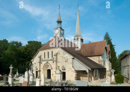 Frankreich, Languedoc-Roussillon, Aude, Puellemontier, Notre Dame de la nativite Puellemontier Stockfoto