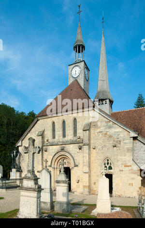 Frankreich, Languedoc-Roussillon, Aude, Puellemontier, Notre Dame de la nativite Puellemontier Stockfoto