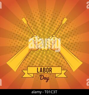 Happy Labor Day Card Stock Vektor