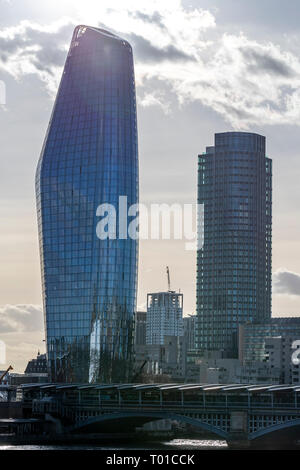 Neuen Londoner Wahrzeichen, die Markanten 1 Blackfriars Tower. London Stockfoto