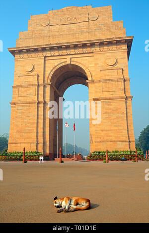 Architektonisches Detail des War Memorial, India Gate - Neu Delhi, Indien Stockfoto