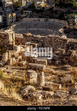 Das römische Theater, Amman, Amman Governorate, Jordanien Stockfoto