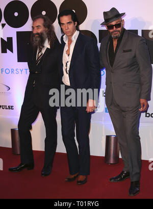 Sep 17, 2014 - London, England, Großbritannien - 20 000 Tage auf der Erde Gala Screening, das Barbican Centre, London Foto zeigt: Warren Ellis, Nick Cave und Barry EIN Stockfoto