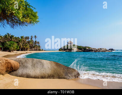 El Cabo San Juan del Guia Strand Tayrona National Natural Park, Magdalena Abteilung, Karibik, Kolumbien Stockfoto